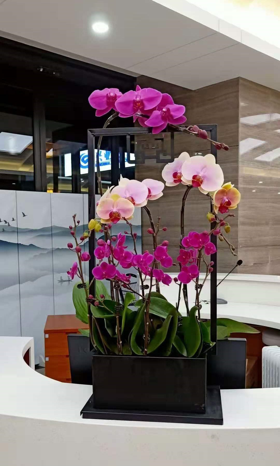 前台桌花展示